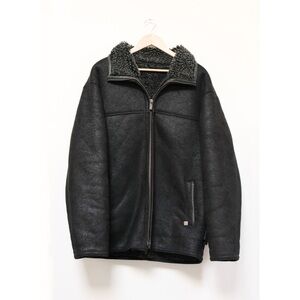 Men's Black Shearling Ski Jacket